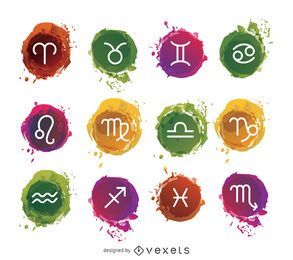 Astrology symbol set FREE Stock Icon, art, fire, taurus picture