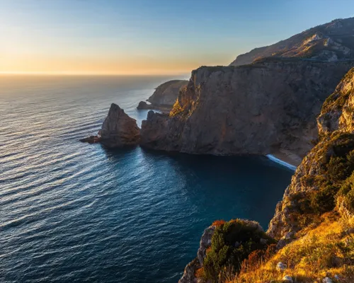 Free Breathtaking Coastal Sunset stock image to download Breathtaking Coastal Sunset FREE Stock Photo, coast, sunset, cliffs picture