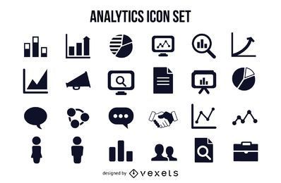 Business Analytics Icons Set FREE Stock Icon, business, analytics, graph picture