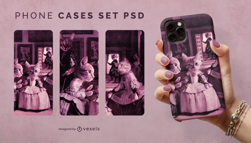 Cat Phone Case Set