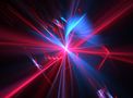 Dynamic red and blue light beams FREE Stock Photo, laser, technology abstract, blue picture