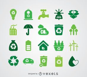 Eco Energy Icon Set FREE Stock Icon, tree, emissions, electricity picture