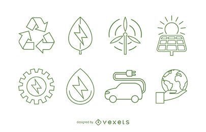 Eco Power Collection FREE Stock Icon, tree, emissions, electricity picture
