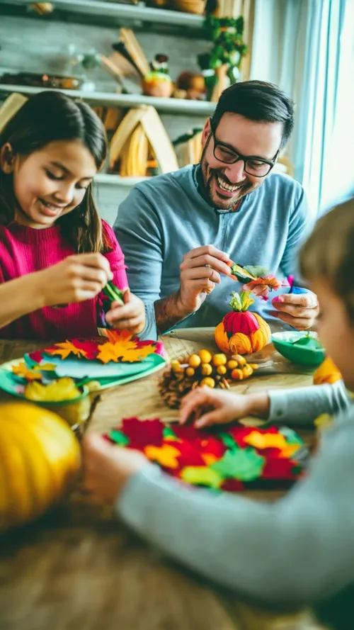 Free Family Crafting Fun stock image to download Family Crafting Fun FREE Stock Photo, fun, smiles, family at home picture
