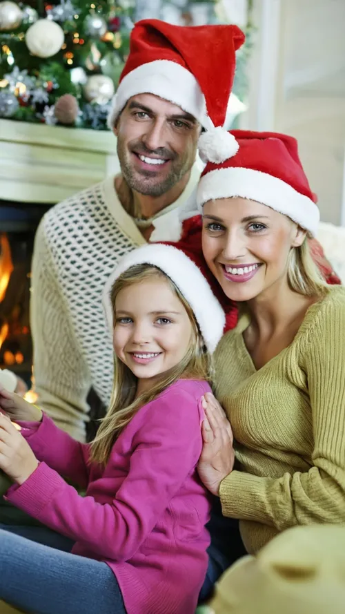 Free Family Holiday Celebration stock image to download Family Holiday Celebration FREE Stock Photo, tree, smiles, winter family picture