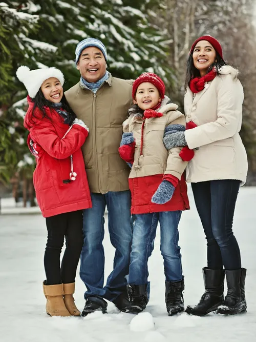 Free Family Winter Fun stock image to download Family Winter Fun FREE Stock Photo, smiles, winter family, outdoor picture