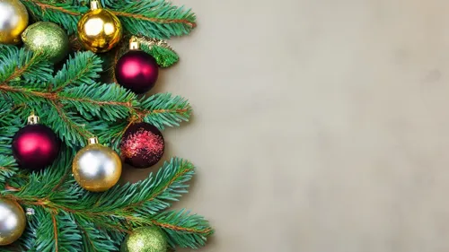 Festive Christmas Ornaments FREE Stock Photo, vibrant, decor, shiny picture