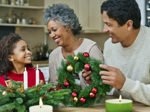 Free Festive Family Gathering stock image to download Festive Family Gathering FREE Stock Photo, winter family, grandmother, memories picture