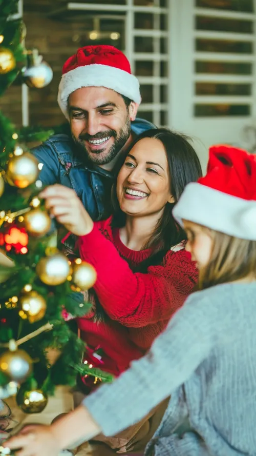 Free Festive Family Togetherness stock image to download Festive Family Togetherness FREE Stock Photo, tree, smiles, winter family picture