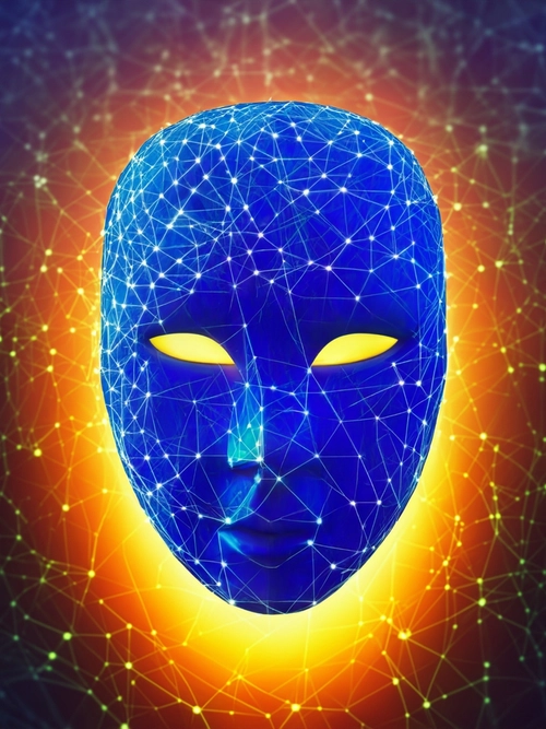 Futuristic AI Portrait FREE Stock Photo, AI, modern, glowing picture