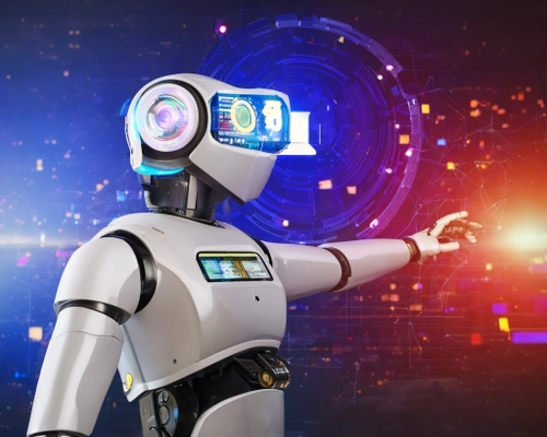 Futuristic AI Robot FREE Stock Photo, robot,  AI,  technology picture