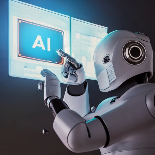Futuristic AI Robot FREE Stock Photo, robot,  AI,  technology picture