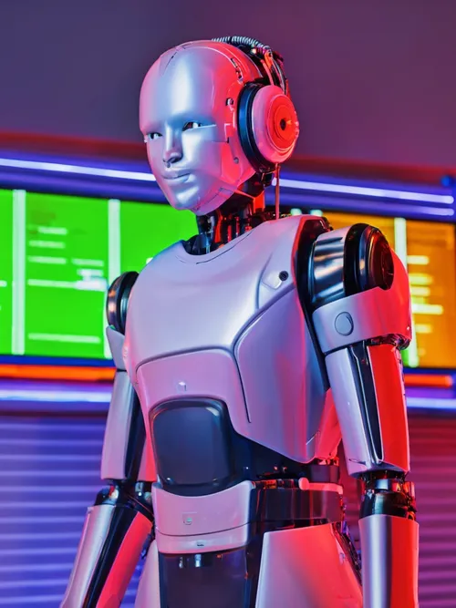 Futuristic Robot Design FREE Stock Photo, robot,  technology,  humanoid picture