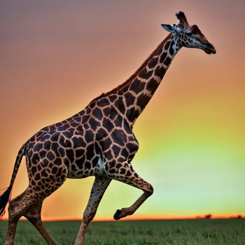 Free Giraffe at Sunset stock image to download Giraffe at Sunset FREE Stock Photo, giraffe, sunset, wildlife picture