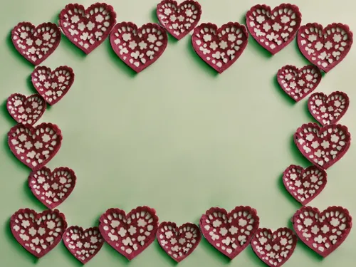 Lovely Heart Decorations FREE Stock Photo, patterns, affection, happy valentines day picture