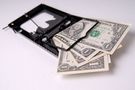Mousetrap with U.S. dollar bills FREE Stock Photo, mousetrap, money, dollars picture