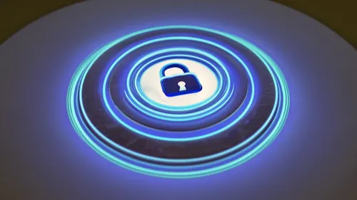 Secure Lock Interface FREE Stock Photo, interface, cloud security, modern picture