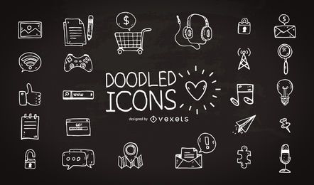 Social Doodle Icons FREE Stock Icon, facebook, hand-drawn, sketch picture