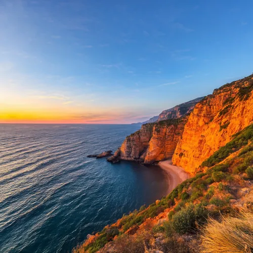 Free Stunning Coastal Sunset stock image to download Stunning Coastal Sunset FREE Stock Photo, sunset, coastline, ocean picture