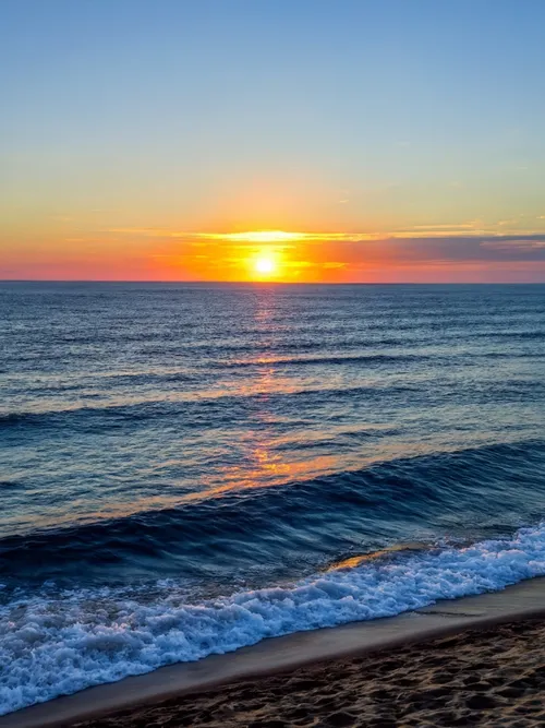 Free Sunset Over Ocean stock image to download Sunset Over Ocean FREE Stock Photo, peaceful, photography, sunset reflection picture