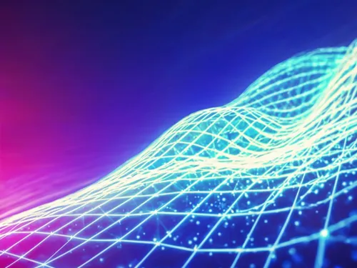 Vibrant Neon Waves FREE Stock Photo, vibrant, purple, grid picture