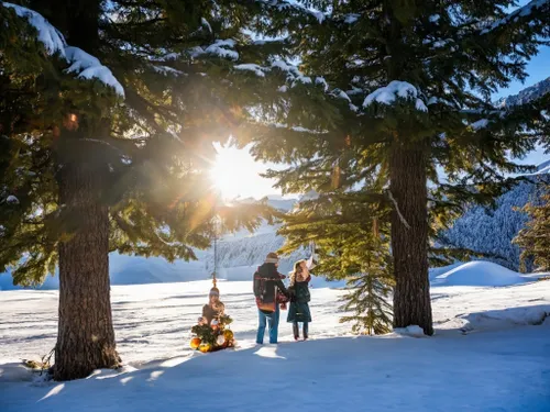 Free Winter Family Adventure stock image to download Winter Family Adventure FREE Stock Photo, adventure, winter family, memories picture