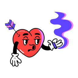 Heartbreaker Sticker Design FREE Stock Clipart, heart, sticker, anti-valentines picture