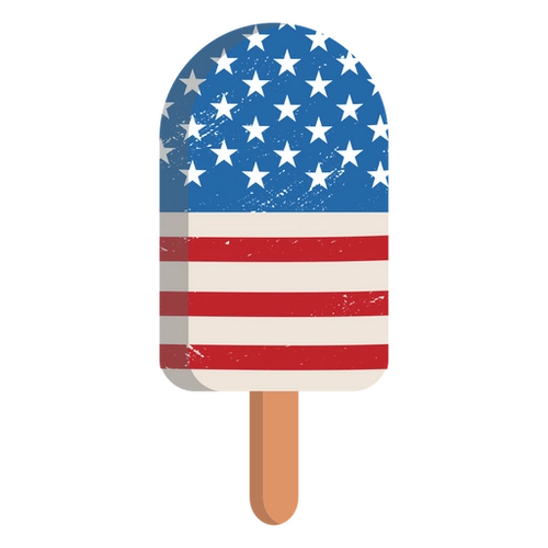 US Flag Popsicle PNG