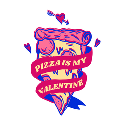 Valentine's Pizza Sticker PNG FREE Stock Vector, anti-valentine, sticker, has-text picture